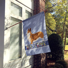 Load image into Gallery viewer, Corgi Welcome Flag Canvas House Size BB5524CHF