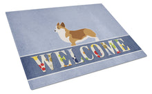 Load image into Gallery viewer, Corgi Welcome Glass Cutting Boards – Durable, Decorative Kitchen Art Large BB5524LCB