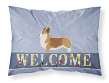 Load image into Gallery viewer, Corgi Welcome Fabric Standard Pillowcase – Artistic Decorative Front, White Back BB5524PILLOWCASE
