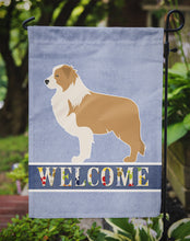 Load image into Gallery viewer, Red Border Collie Welcome Garden Flag - Outdoor Decorative Yard Flag BB5526GF