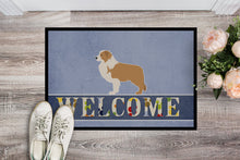 Load image into Gallery viewer, Red Border Collie Welcome Doormat - 24x36 Decorative Floor Mat – Indoor/Outdoor Rug with Artistic Flair BB5526JMAT
