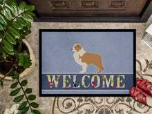 Load image into Gallery viewer, Red Border Collie Welcome Doormat - 18x27 Decorative Floor Mat – Indoor/Outdoor Rug with Artistic Flair BB5526MAT