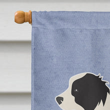 Load image into Gallery viewer, Black Border Collie Welcome Flag Canvas House Size BB5527CHF