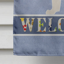 Load image into Gallery viewer, Black Border Collie Welcome Flag Canvas House Size BB5527CHF