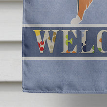 Load image into Gallery viewer, Sheltie/Shetland Sheepdog Welcome Flag Canvas House Size BB5534CHF