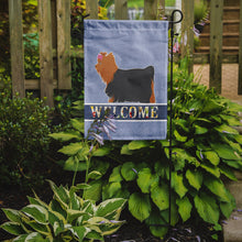 Load image into Gallery viewer, Yorkshire Terrier Yorkie Welcome Garden Flag - Outdoor Decorative Yard Flag BB5538GF
