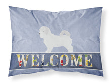 Load image into Gallery viewer, Maltese Welcome Fabric Standard Pillowcase – Artistic Decorative Front, White Back BB5540PILLOWCASE