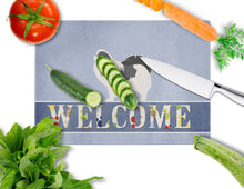 Load image into Gallery viewer, Japanese Chin Welcome Glass Cutting Boards – Durable, Decorative Kitchen Art Large BB5541LCB