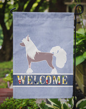 Load image into Gallery viewer, Chinese Crested Welcome Garden Flag - Outdoor Decorative Yard Flag BB5547GF
