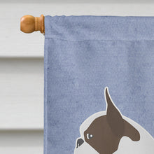 Load image into Gallery viewer, Boston Terrier Welcome Flag Canvas House Size BB5548CHF