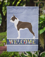 Load image into Gallery viewer, Boston Terrier Welcome Garden Flag - Outdoor Decorative Yard Flag BB5548GF