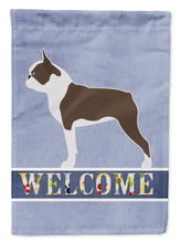 Load image into Gallery viewer, Boston Terrier Welcome Garden Flag - Outdoor Decorative Yard Flag BB5548GF