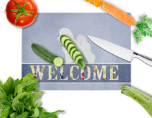 Load image into Gallery viewer, Bichon Frise Welcome Glass Cutting Boards – Durable, Decorative Kitchen Art Large BB5549LCB