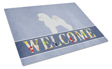 Load image into Gallery viewer, Bichon Frise Welcome Glass Cutting Boards – Durable, Decorative Kitchen Art Large BB5549LCB