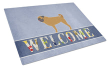 Load image into Gallery viewer, Pug Welcome Glass Cutting Boards – Durable, Decorative Kitchen Art Large BB5551LCB