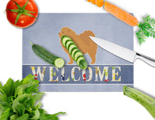 Load image into Gallery viewer, Chow Chow Welcome Glass Cutting Boards – Durable, Decorative Kitchen Art Large BB5555LCB