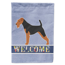Load image into Gallery viewer, Airedale Terrier Welcome Flag Canvas House Size BB5561CHF