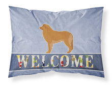 Load image into Gallery viewer, Leonberger Welcome Fabric Standard Pillowcase – Artistic Decorative Front, White Back BB5562PILLOWCASE