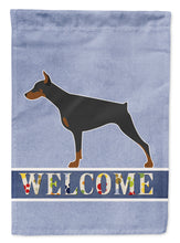 Load image into Gallery viewer, Doberman Pinscher Welcome Garden Flag - Outdoor Decorative Yard Flag BB5564GF