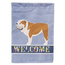 Load image into Gallery viewer, English Bulldog Welcome Flag Canvas House Size BB5566CHF