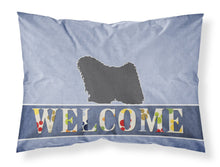 Load image into Gallery viewer, Puli Welcome Fabric Standard Pillowcase – Artistic Decorative Front, White Back BB5567PILLOWCASE