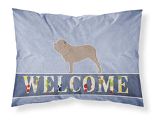 Load image into Gallery viewer, Neapolitan Mastiff Welcome Fabric Standard Pillowcase – Artistic Decorative Front, White Back BB5569PILLOWCASE