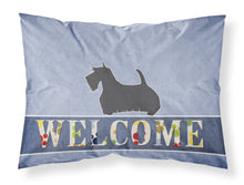 Load image into Gallery viewer, Scottish Terrier Welcome Fabric Standard Pillowcase – Artistic Decorative Front, White Back BB5573PILLOWCASE
