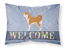 Load image into Gallery viewer, Akita Welcome Fabric Standard Pillowcase – Artistic Decorative Front, White Back BB5576PILLOWCASE