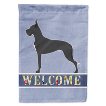 Load image into Gallery viewer, Great Dane Welcome Flag Canvas House Size BB5579CHF