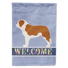 Load image into Gallery viewer, Saint Bernard Welcome Flag Canvas House Size BB5580CHF