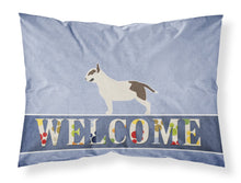 Load image into Gallery viewer, Bull Terrier Welcome Fabric Standard Pillowcase – Artistic Decorative Front, White Back BB5582PILLOWCASE