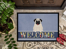 Load image into Gallery viewer, Pug Cream Welcome Doormat - 18x27 Decorative Floor Mat – Indoor/Outdoor Rug with Artistic Flair BB5585MAT