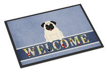 Load image into Gallery viewer, Pug Cream Welcome Doormat - 18x27 Decorative Floor Mat – Indoor/Outdoor Rug with Artistic Flair BB5585MAT