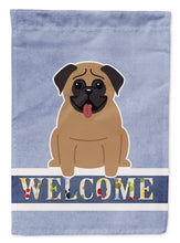 Load image into Gallery viewer, Pug Brown Welcome Garden Flag - Outdoor Decorative Yard Flag BB5586GF