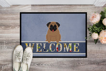 Load image into Gallery viewer, Pug Brown Welcome Doormat - 18x27 Decorative Floor Mat – Indoor/Outdoor Rug with Artistic Flair BB5586MAT
