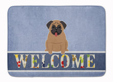 Load image into Gallery viewer, Pug Brown Welcome Machine Washable Memory Foam Mat BB5586RUG