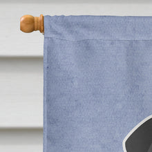 Load image into Gallery viewer, Pug Black Welcome Flag Canvas House Size BB5587CHF