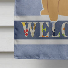 Load image into Gallery viewer, Pug Brown Welcome Flag Canvas House Size BB5588CHF