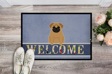 Load image into Gallery viewer, Pug Brown Welcome Doormat - 18x27 Decorative Floor Mat – Indoor/Outdoor Rug with Artistic Flair BB5588MAT