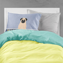 Load image into Gallery viewer, Pug Fawn Welcome Fabric Standard Pillowcase – Artistic Decorative Front, White Back BB5589PILLOWCASE
