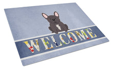 Load image into Gallery viewer, French Bulldog Brindle Welcome Glass Cutting Boards – Durable, Decorative Kitchen Art Large BB5590LCB