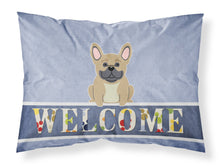 Load image into Gallery viewer, French Bulldog Cream Welcome Fabric Standard Pillowcase – Artistic Decorative Front, White Back BB5591PILLOWCASE