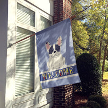 Load image into Gallery viewer, French Bulldog Piebald Welcome Flag Canvas House Size BB5592CHF