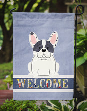 Load image into Gallery viewer, French Bulldog Piebald Welcome Garden Flag - Outdoor Decorative Yard Flag BB5592GF