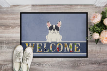 Load image into Gallery viewer, French Bulldog Piebald Welcome Doormat - 18x27 Decorative Floor Mat – Indoor/Outdoor Rug with Artistic Flair BB5592MAT
