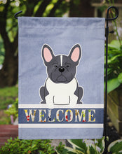 Load image into Gallery viewer, French Bulldog Black White Welcome Garden Flag - Outdoor Decorative Yard Flag BB5593GF