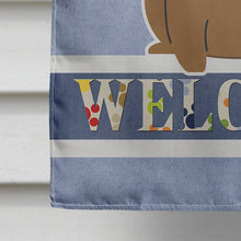 Load image into Gallery viewer, French Bulldog Brown Welcome Flag Canvas House Size BB5594CHF
