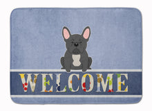 Load image into Gallery viewer, French Bulldog Black Welcome Machine Washable Memory Foam Mat BB5595RUG