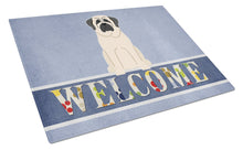 Load image into Gallery viewer, Mastiff White Welcome Glass Cutting Boards – Durable, Decorative Kitchen Art Large BB5598LCB