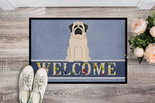 Load image into Gallery viewer, Mastiff White Welcome Doormat - 18x27 Decorative Floor Mat – Indoor/Outdoor Rug with Artistic Flair BB5598MAT